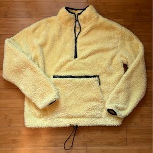 NWOT Fuzzy Half-Zip with Pocket